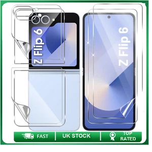 SCREEN Protector For Samsung Galaxy Z Flip 6 5G Hydrogel Cover - Clear TPU FILM - Picture 1 of 8