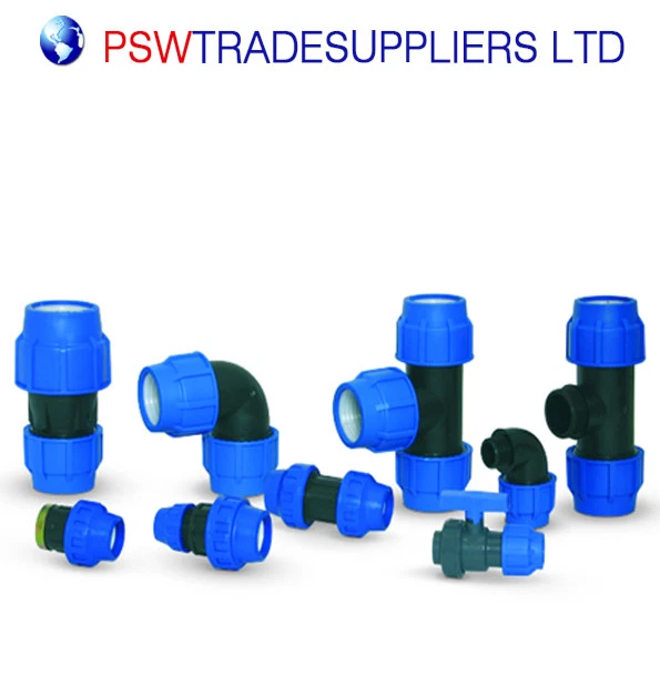 MDPE Plastic Compression Fitting 20mm PE- LDPE Water Pipe WRAS Approved - Image 1 of 1