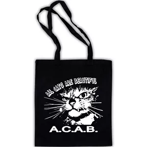 ALL CATS ARE BEAUTIFUL AC AB Beutel Punk Oi! Skinhead Punkrock FCK CPS 13 12 Bag - Picture 1 of 1