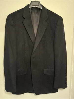 Chaqueta Blazer 100% Cachemira Para Hombre Negra Dos Botones TASSO ELBA Talla 42L 42 Larga Foto 1 de 4