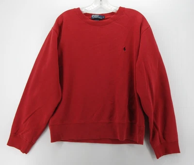 VINTAGE Ralph Lauren Polo Sweatshirt Men Medium Red Pullover Preppy Pony Y2K * - Image 1 of 4