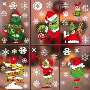 Weihnachten Fensterklammern Deko für Glasfenster Winter Aufkleber Schneeflocken - Bild 1 von 22
