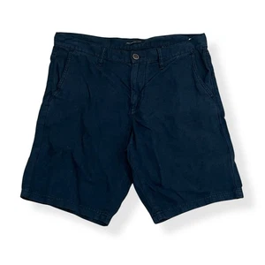 John Varvatos 100% Leinen Shorts Herren 33 Blau Sommer Strand Urlaub Preppy - Bild 1 von 8