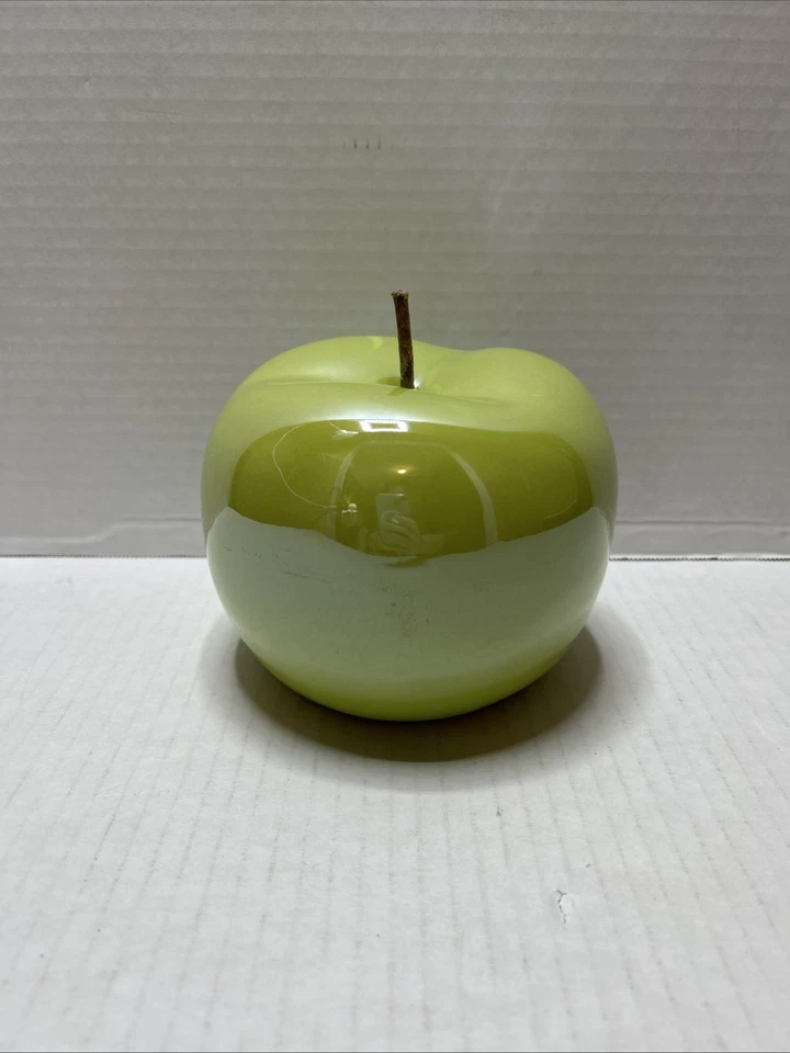 6" CERÁMICA BRILLANTE ASPECTO REAL PINTADO A MANO 3D Verde APPLE,DECORE Foto 1 de 4