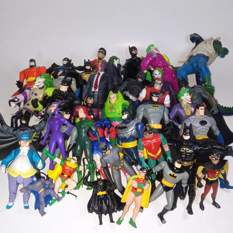BATMAN Action Figures Vintage and Modern Mixed Lot of 37 - Image 1 of 4