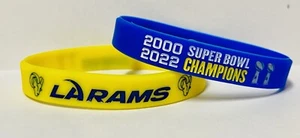 LOS ANGELES RAMS SUPER BOWL CHAMPIONS Bracelet Wristband Banner Ring - Picture 1 of 2