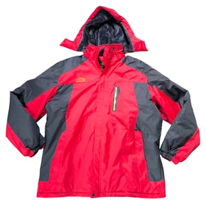 Herren Outdoor Jacke Parka Winterjacke Gr XXL Rot Warmes Kunstfell Futter NEU - Bild 1 von 3