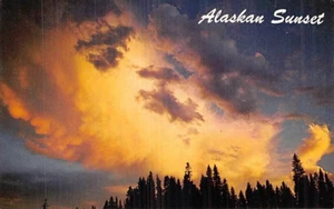 Postal postal: Alaskan Sunset, Alaska, años 50 cromada, sin publicar - Imagen 1 de 2