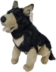 Playful Plush German Shepherd Wolf Puppy Dog Large Realistic Stuffed Animal Toy - Picture 1 of 22