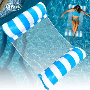 4-in-1 Inflatable Pool Float Lounger - Beach Chair (250 Lbs) - Summer Fun! - Picture 1 of 12