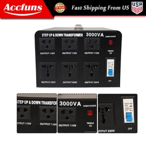 3000W Converter Voltage Transformer Step Up/Down 110-120V to 220-240V New - Picture 1 of 13