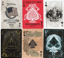 6 x RARE MODERN "Ace of Spades - BIcycle & Similar Type" SINGLE Play Cards