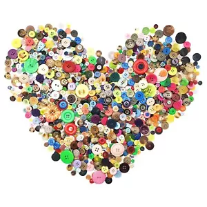 650Pcs Bulk Multicolor Buttons for Crafts Assorted Multi Colored Craft Button - Picture 1 of 6