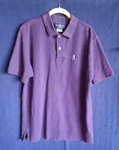 Psycho Bunny Polo Men's #7 Size XL Short Sleeve Collared Polo Purple Pink tones - Picture 1 of 9