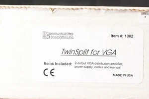 Communications SpecialitiesTwin Split VGA Item 1302 - Picture 1 of 4