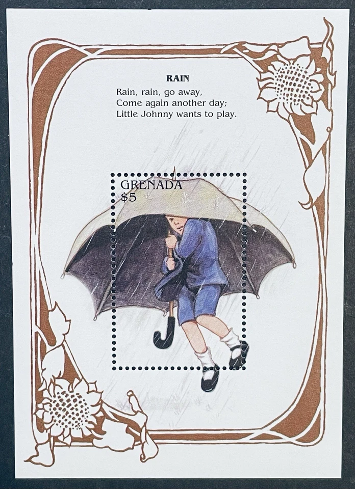 GRANADA MADRE GANSO GUARDERÍA RIMAS SELLOS LLUVIA RECUERDO HOJA 1997 MNH Foto 1 de 1