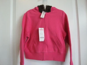 Gymboree CUPCAKE CUTIE Pink Hoodie with Faux Fur Trim Girl Size 7 NWT - Winter - Picture 1 of 9