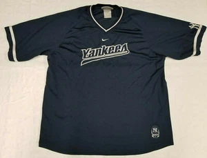 New York Yankees Nike maglione baseball scollo a V maglia uomo taglia XL vintage MLB NY - Foto 1 di 10