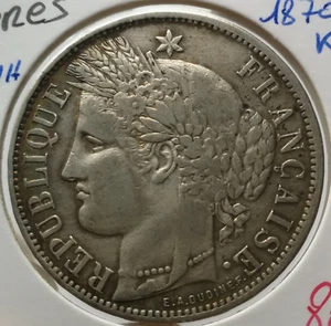 PEU COURANTE **** 5 FRANCS CERES 1870 K M à 4h RARE **** - Imagen 1 de 2