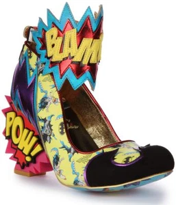 Irregular Choice Kaboom League Batman Heel Shoe Multi Colour Womens UK 3 - 8 - Picture 1 of 12