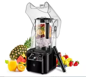 Commercial Blender for Smoothies 2200W With Soundproof Cover, 2200 ML, 15 Spe... - Picture 1 of 4
