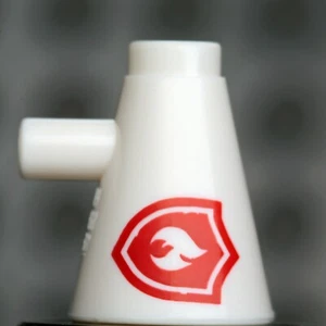 NEW LEGO - Electronics - Megaphone w/ Firefighter Logo White x 1 - Fire Fighter - Picture 1 of 1