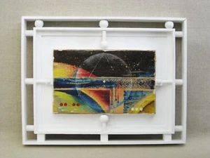 Vintage Abstract Painting Modern Surreal Mixed Media Sculpture Raimundo Martin - Picture 1 of 4