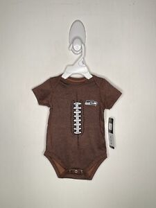 NFL Seattle Seahawks Football One Piece Bodysuit Baby Size 6-9 Months Football