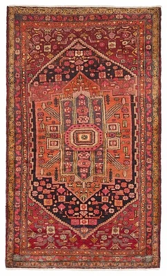 4'4" x 7'3" Traditional Vintage Hand Knotted Area Rug Oriental Wool Carpet - Image 1 of 4