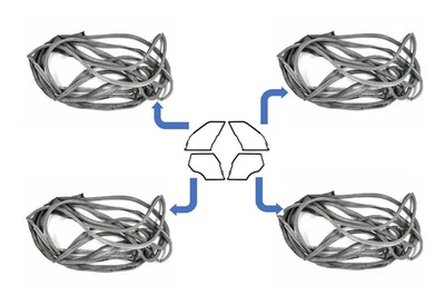 Juntas de sellado de resistencia 280S 250SE 280SE 500SE para Mercedes Benz W126 4 puertas Foto 1 de 4