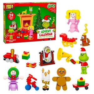 Brickcraft Grinch Advent Calendar (277- Plastic Piece Set),Holiday Building Kit - Picture 1 of 11
