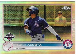 Maximo Acosta 2022 TOPPS CHROME MLB PRO DEBUT REFRACTOR CARD PDC-151 Rangers /99 - Picture 1 of 2