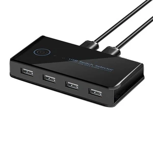 USB KVM für USB Shared Switcher 2 in 4 Out für Laptop PC Tastatur Maus Dru9080 - Afbeelding 1 van 10