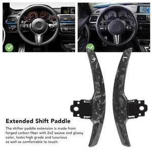 ´White + - Extension Forged Carbon Fiber Competition Paddle Shifters Set For - Picture 1 of 12