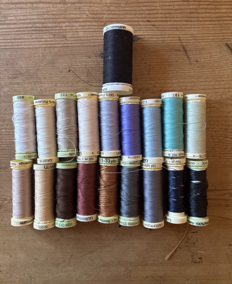 Gutermann Sew-All Thread Bundle x19 Reels Assorted Colours Vintage Sewing Cotton - Image 1 of 4