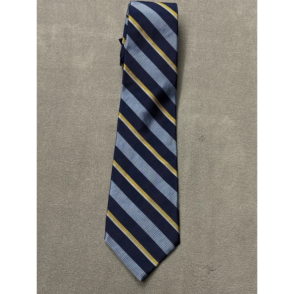 Corbata de seda a rayas azul marino Lauren Ralph Lauren para hombre Foto 1 de 4