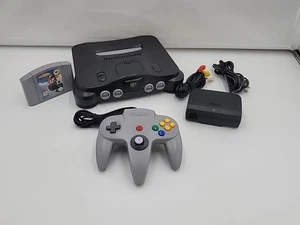 Nintendo 64 N64 Video Game Console NUS-001 Smoke Black  Combo Game Ready To Play - Picture 1 of 14