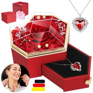 Rosenbox Infinity Rosen Valentinstag Geschenk für Frauen Ewige Rose Geschenkbox - Bild 1 von 15