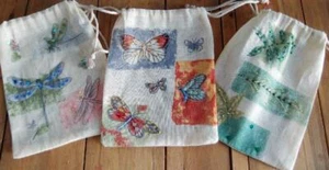 Borse regalo riutilizzabili stampate con perline impreziosite 5"" x 7"" cordino borse in cotone - Foto 1 di 16