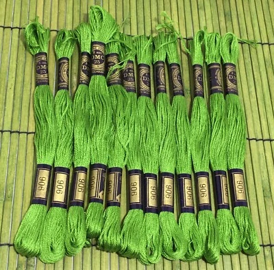 Vintage DMC Mouline Special 25 Embroidery Thread Lot of 12 #906 Med Parrot IOB - Image 1 of 3