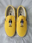 Polo Ralph Lauren Keaton Slip-On  Yellow Men's 9.5 Canvas Boat Shoes New no box