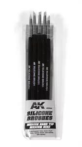 Set Of 5 Silicone Brushes Medium Hard Tip Medium Brush Silicone - Picture 1 of 1