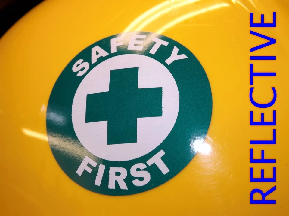 Reflective Safety First Hard Hat Sticker Helmet Decal Label Foreman Laborer
