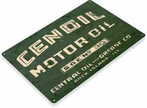 Cenoil Motor Oil Garage Gas Service Shop Retro Vintage Wall Decor Metal Tin Sign - Picture 1 of 4