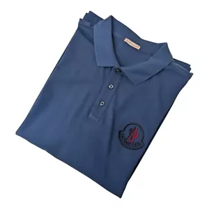 Camiseta polo manga corta con logotipo Moncler - azul - XXL 2XL - Imagen 1 de 10