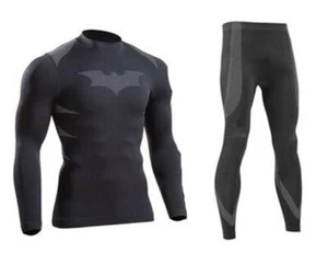 Batman Sports Fitness Quick Dry Tight Clothes Long Short Sleeve Pants Suit Gifts - Picture 1 of 13