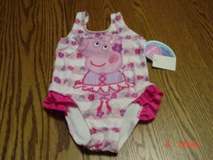 NWT Toddler Girls Peppa Pig Swim suit Bathing Suit - Picture 1 of 2