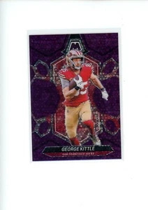 2024 Panini Mosaic George Kittle #194 No Huddle Purple Disco Prizm 28/50 - Imagen 1 de 2
