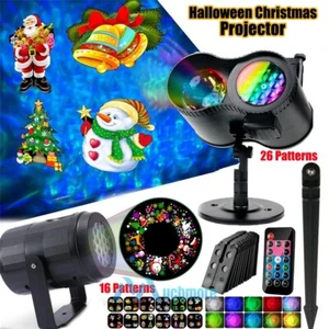 26 Patterns Halloween Christmas Projector LED Light Laser Moving Landscape Lamp - Picture 1 of 36