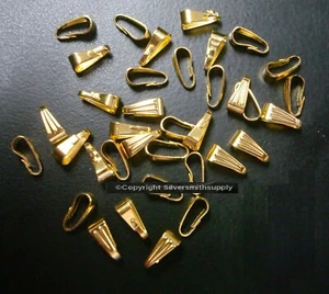 Fianzas para colgantes o dijes 36 piezas chapadas en oro amarillo a presión en fianzas GPB001 - Imagen 1 de 4
